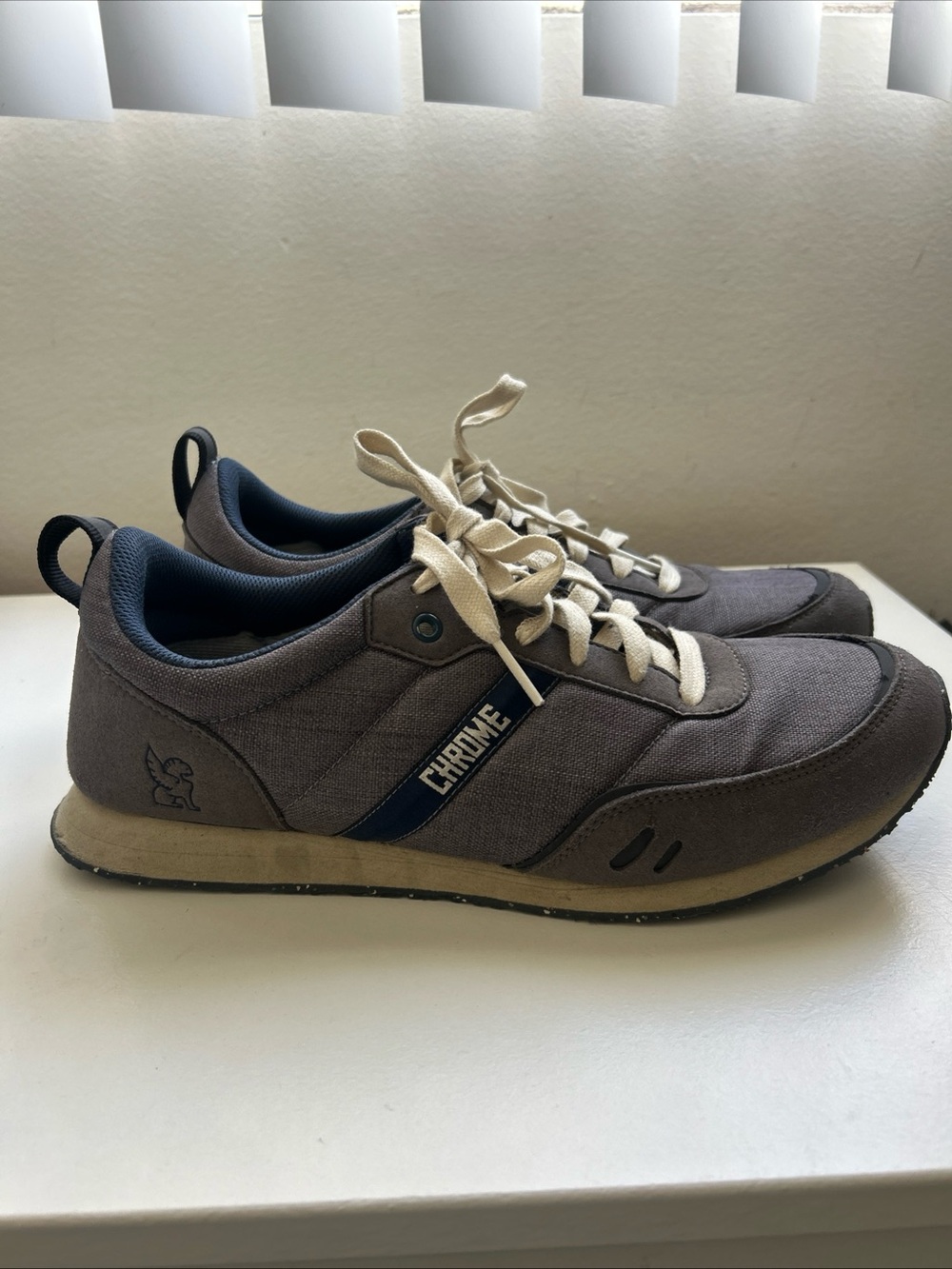 Men’s Gray Canvas Sneaker - Casual Lace-Up Shoe SZ 11.5